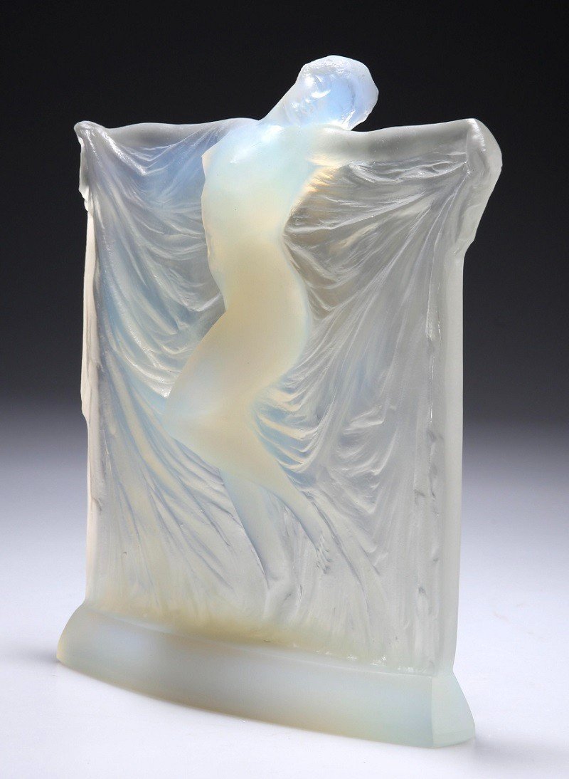 R.lalique: "thais" Opalescent Statuette,1925-photo-2