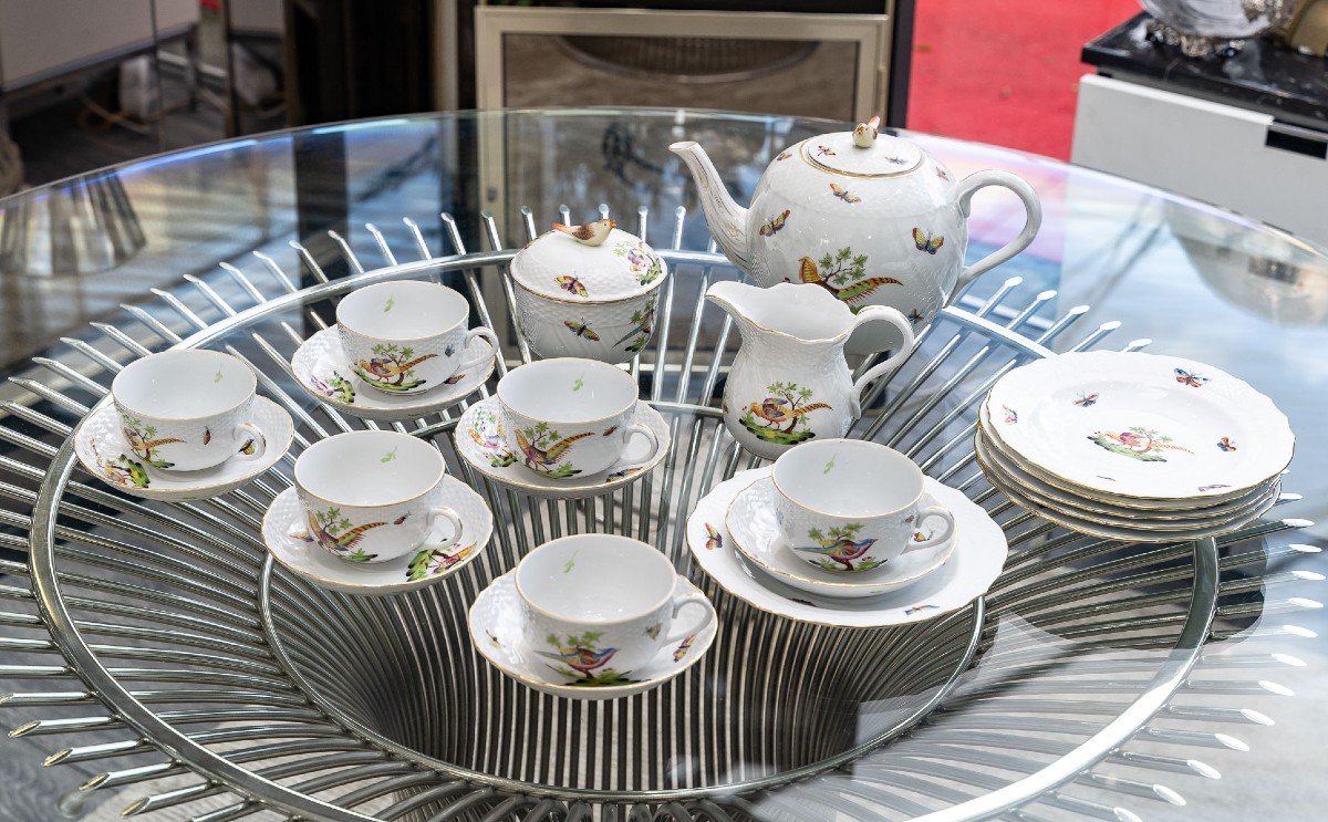 Herend : Service à Thé Porcelaine 21 Pièces-photo-1