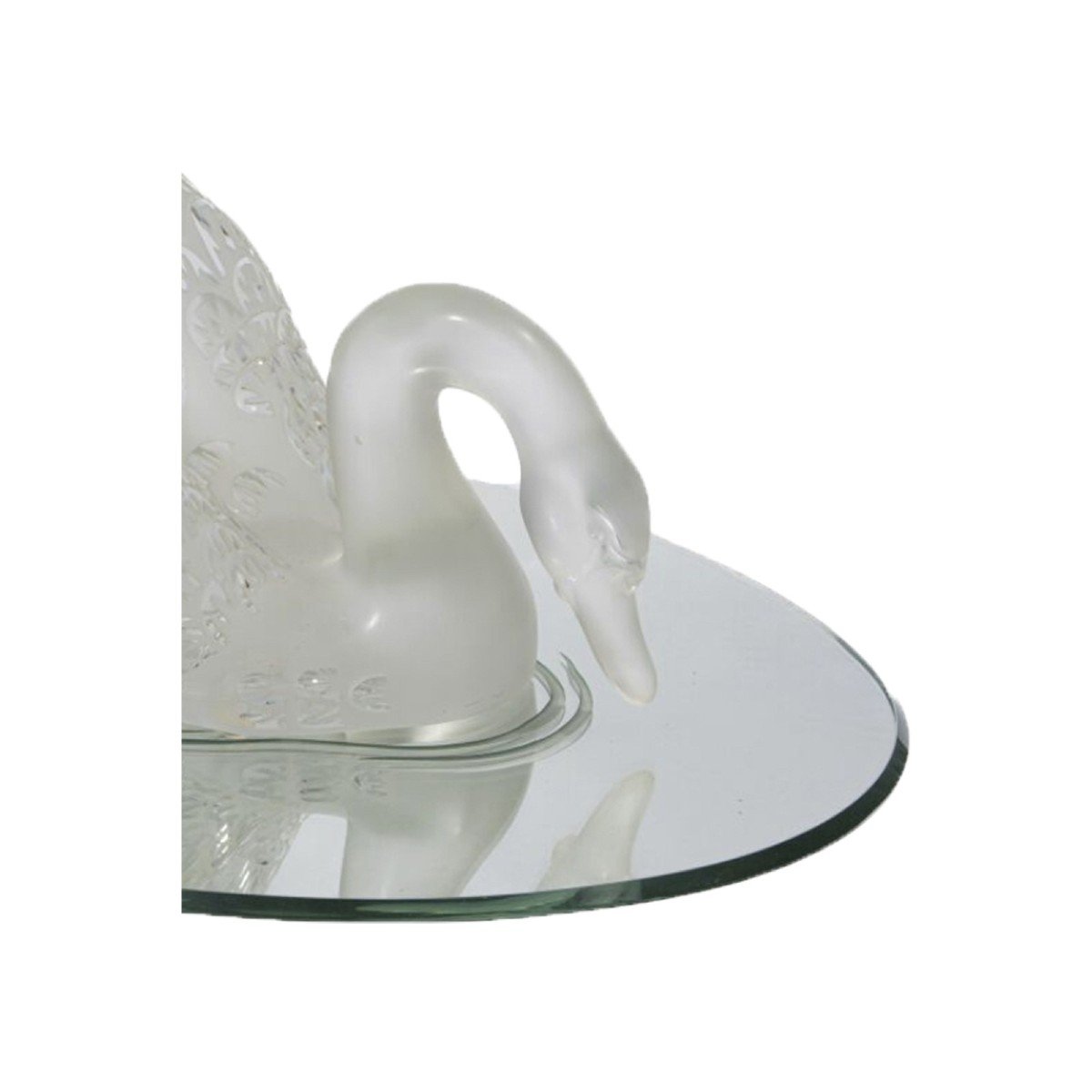 Cristal Lalique : Cygne "tête Baissée" En Cristal Incolore-photo-2