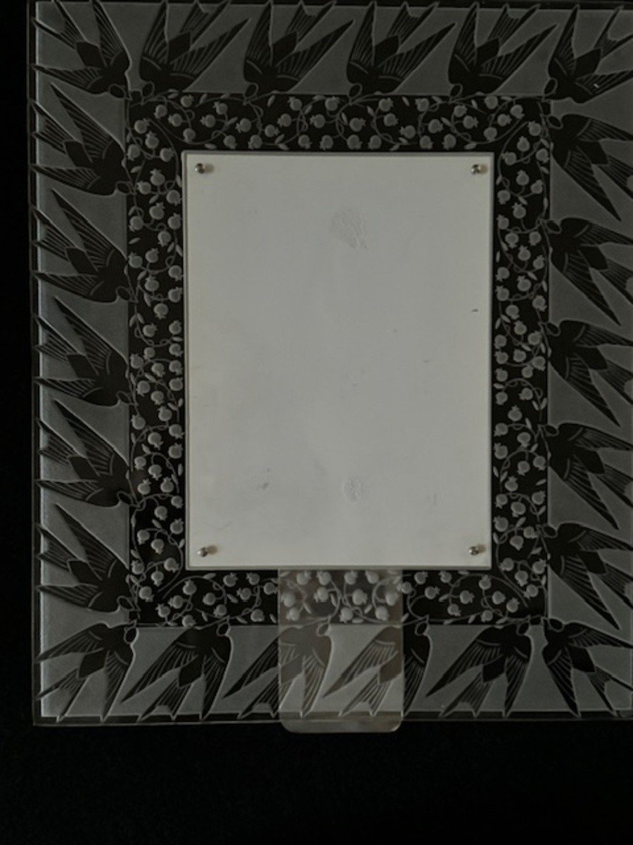 Rene Lalique : Cadre " Muguet Et Hirondelles " 1926-photo-2