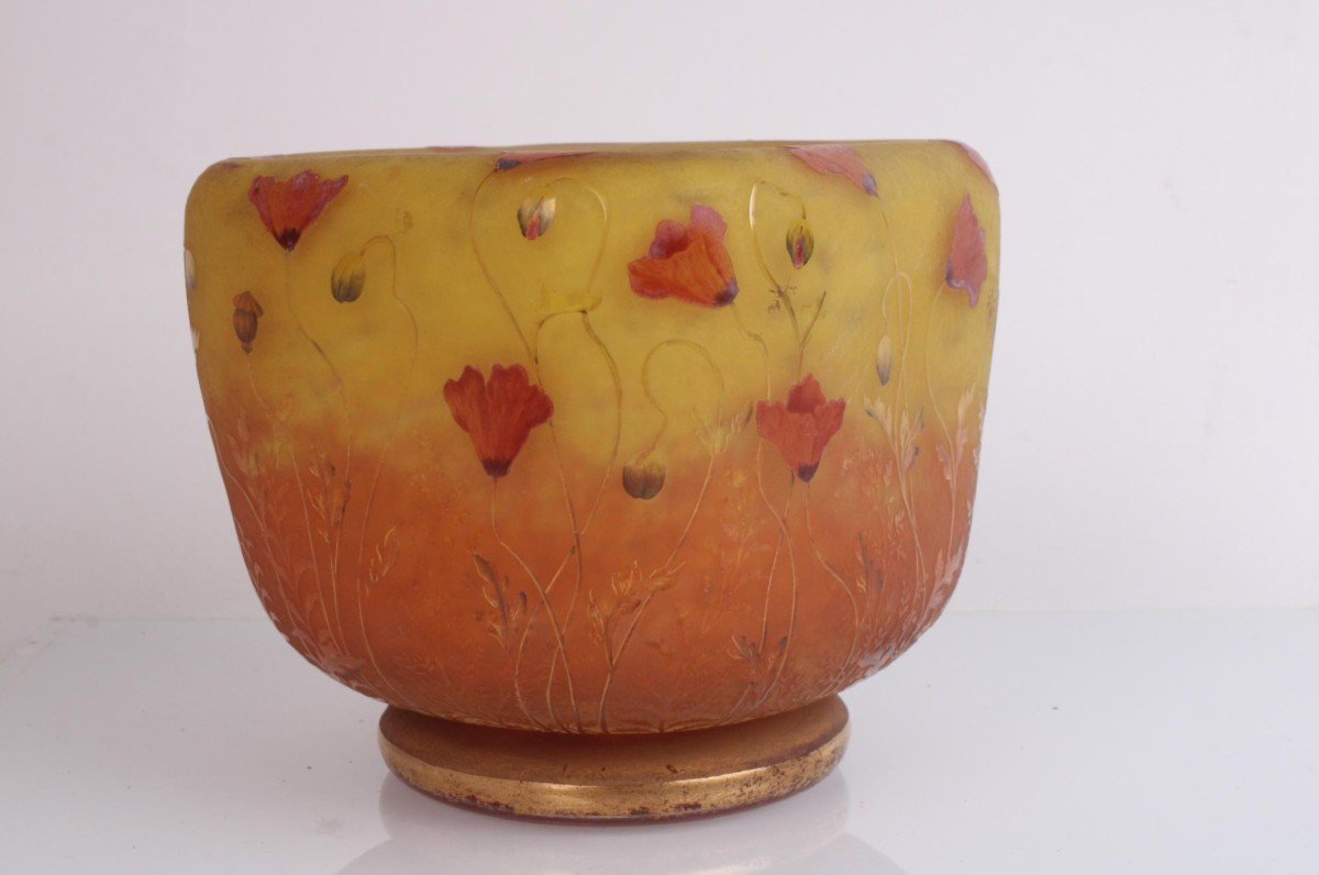 Daum Nancy, Vase « Coquelicots »-photo-2
