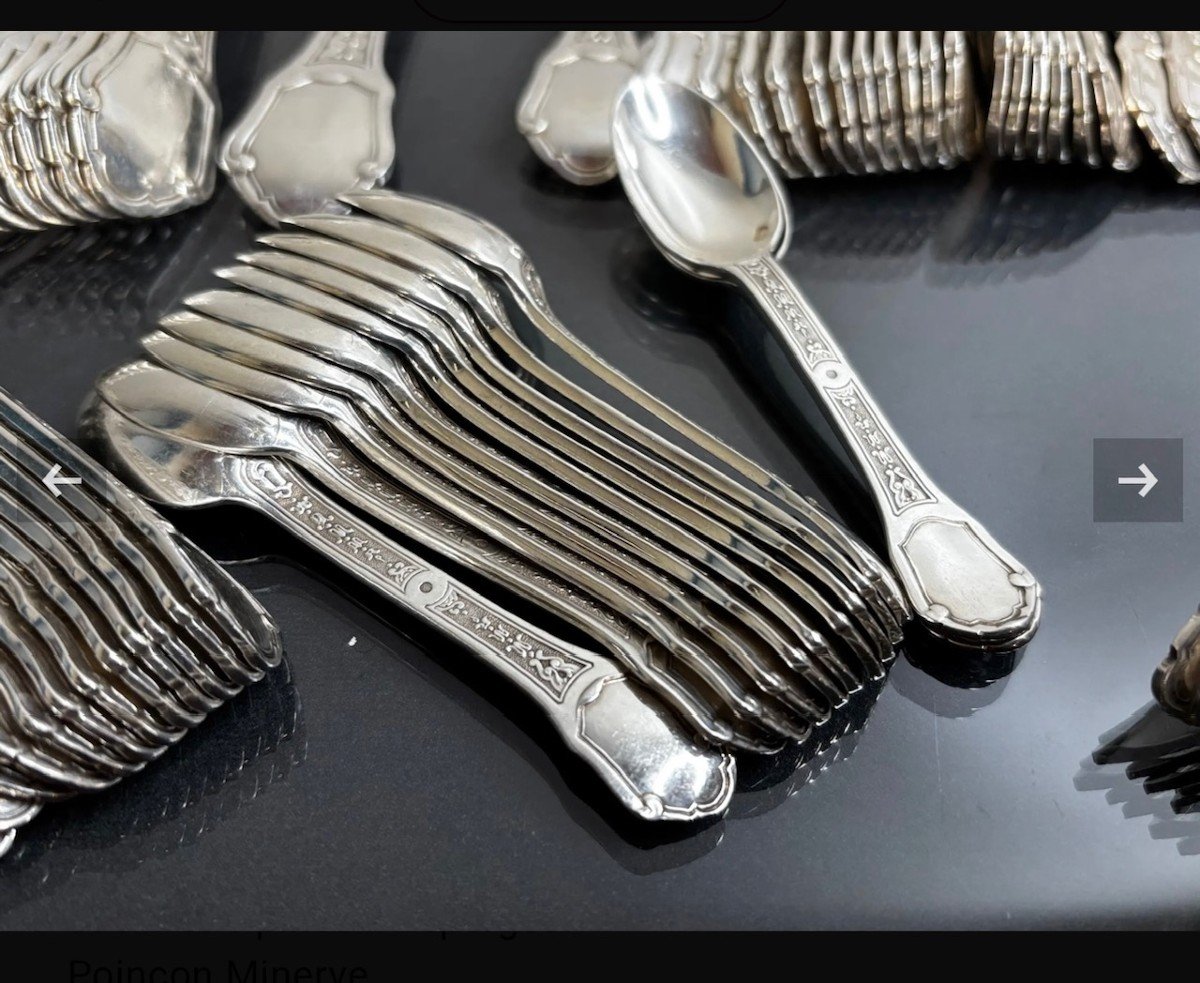 Tetard Freres Menagere 187 Pieces  Argent Massif Epoque 1930-photo-1