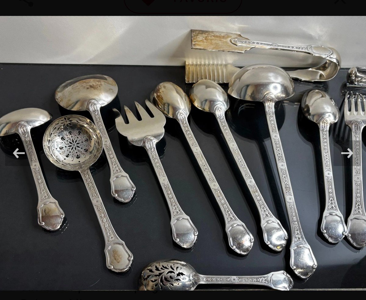 Tetard Freres Menagere 187 Pieces  Argent Massif Epoque 1930-photo-2