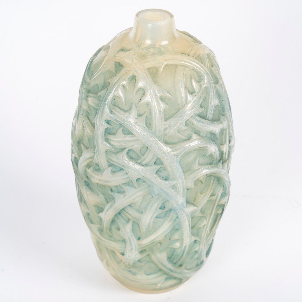  René Lalique -1921- Vase Ronces Opalescent-photo-3