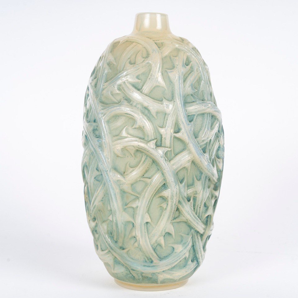 René Lalique -1921- Vase Ronces Opalescent-photo-4