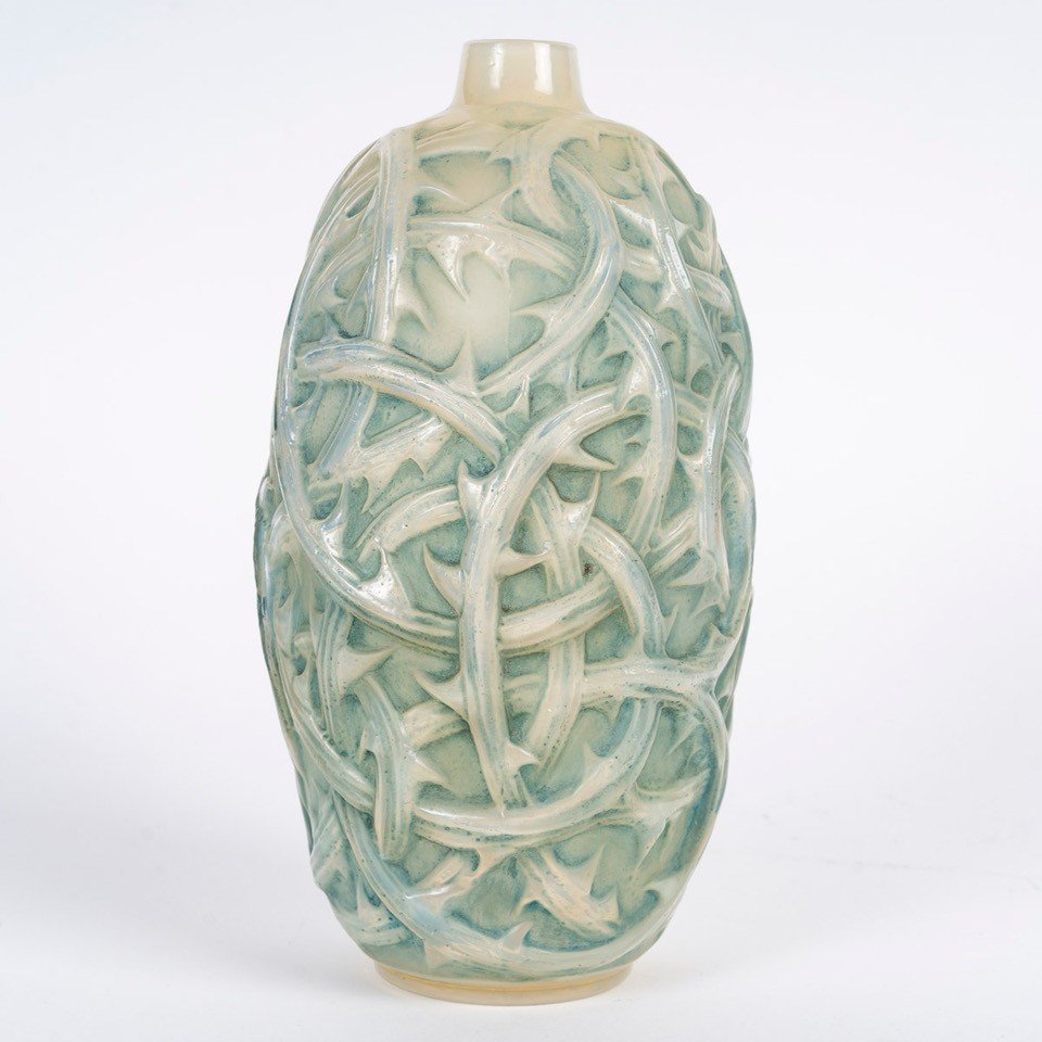  René Lalique -1921- Vase Ronces Opalescent-photo-2