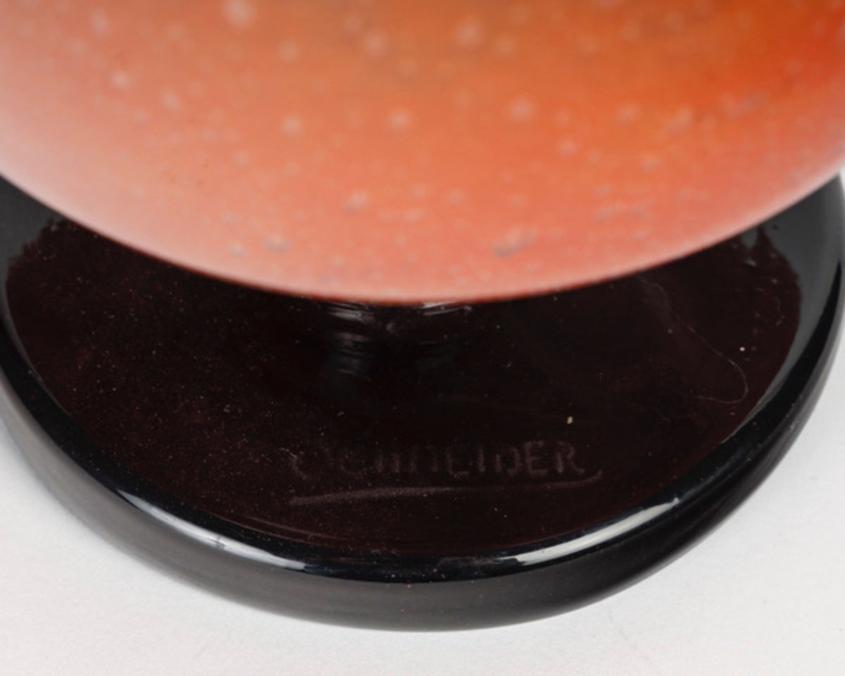  Charles Schneider (français, 1881-1953),  Vase Verre Marmoréen-photo-4