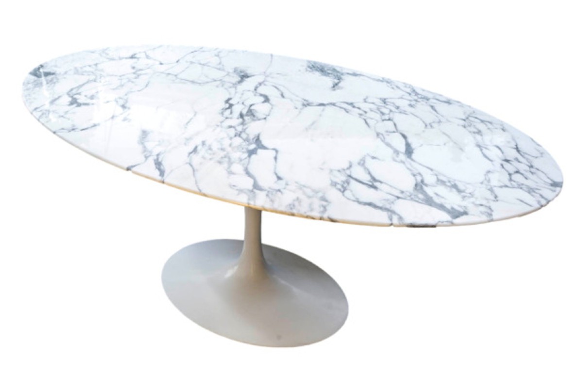 Eero Saarinen (1910-1961) - Knoll : Table Ovale 198 Cm  -arabescato, Circa 1990