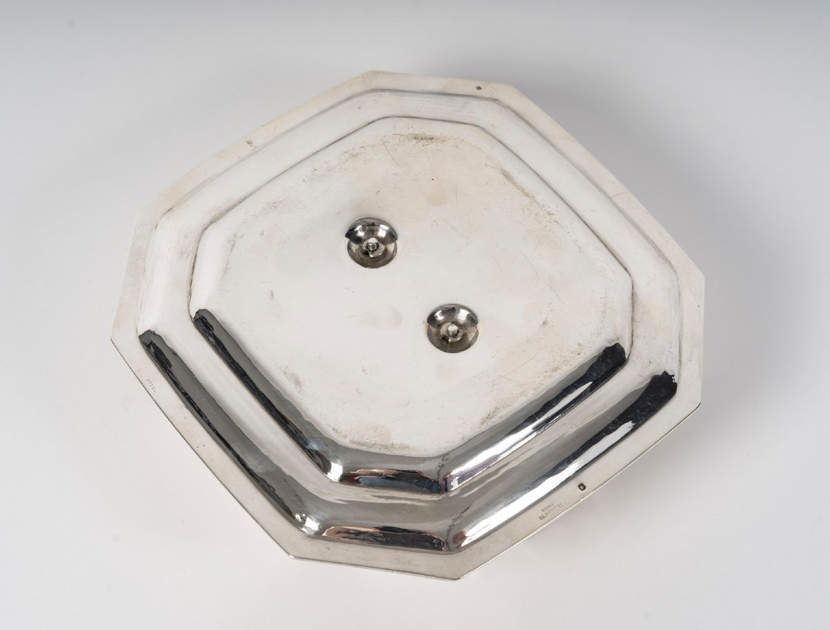 Tétard Frères Art Deco  Sauce Boat  On Its Matching Tray-photo-3