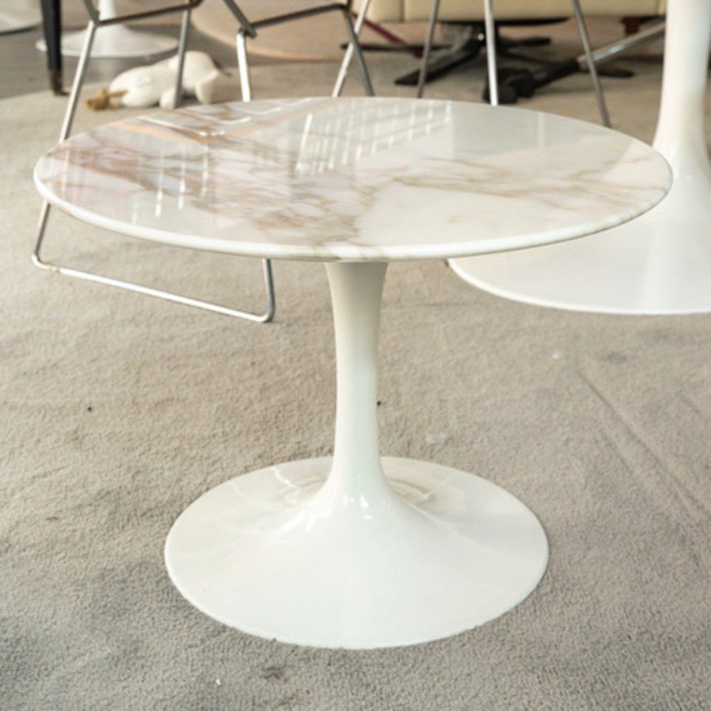  Eero SAARINEN (1910-1961), Edition Knoll : Guéridon en marbre  -photo-1