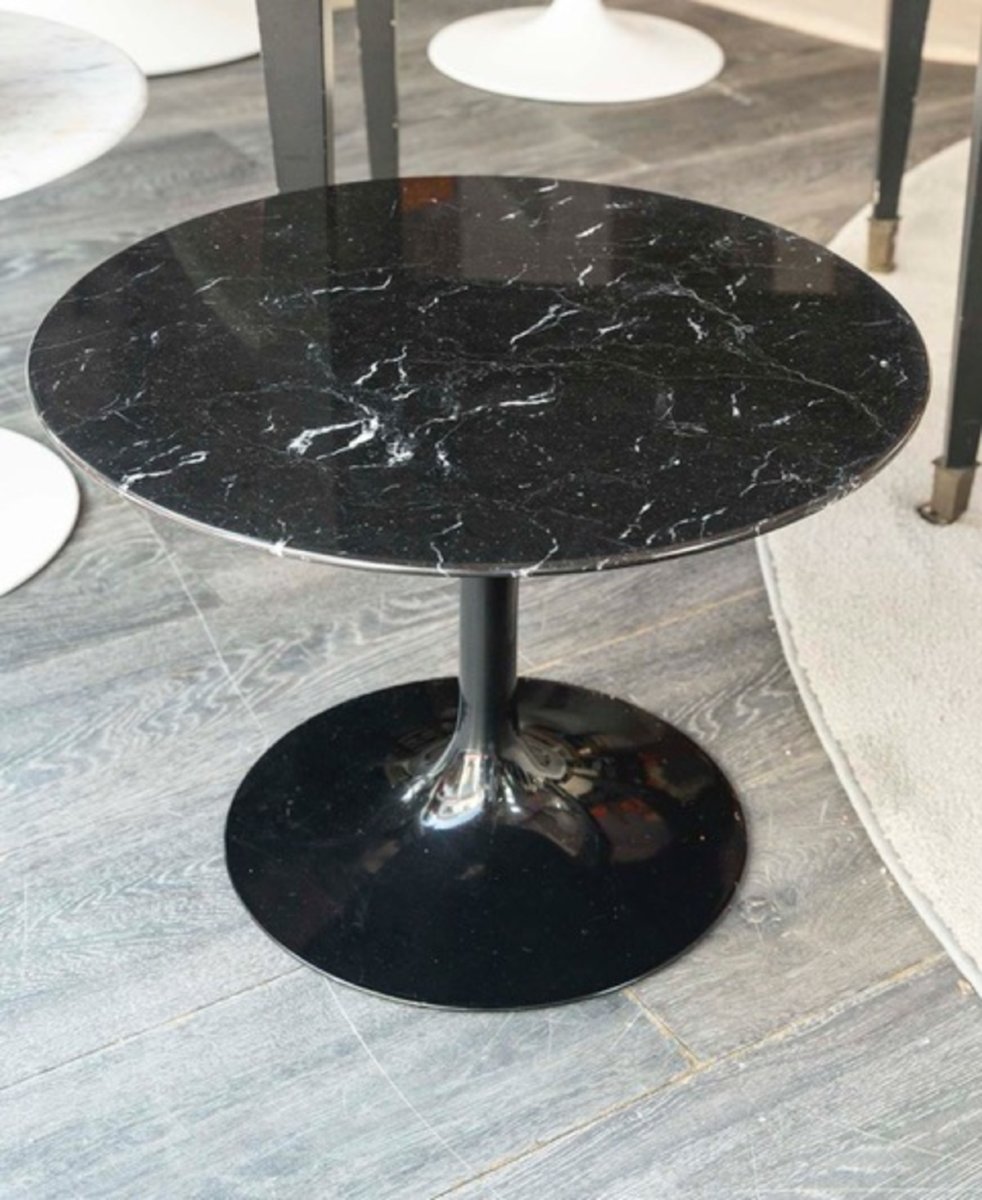 Eero Saarinen (1910-1961), Edition Knoll: “marquina” Marble Pedestal Table-photo-2