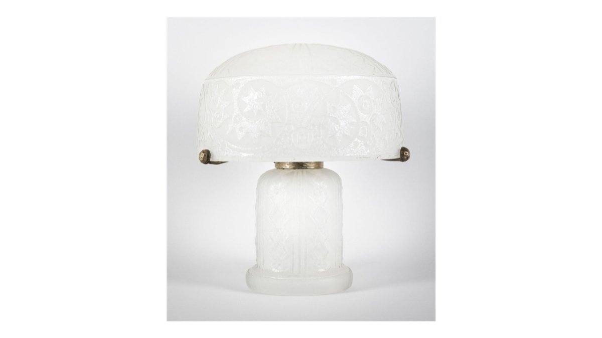 1925, Daum Nancy France Mushroom Lamp -photo-3