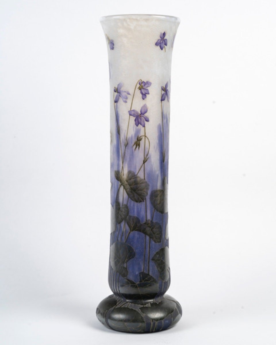 1905- Daum ,Vase "Violettes"-photo-3