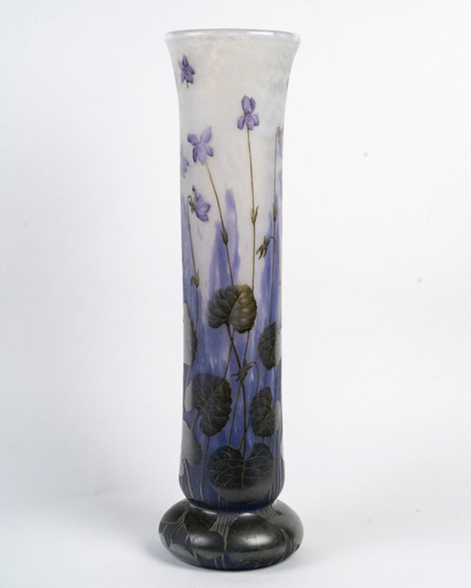1905- Daum ,Vase "Violettes"-photo-1