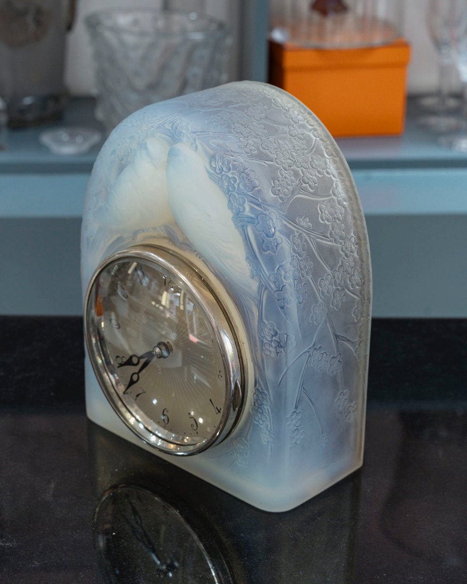 Rene Lalique (1860-1945) “two Doves” Clock-photo-4