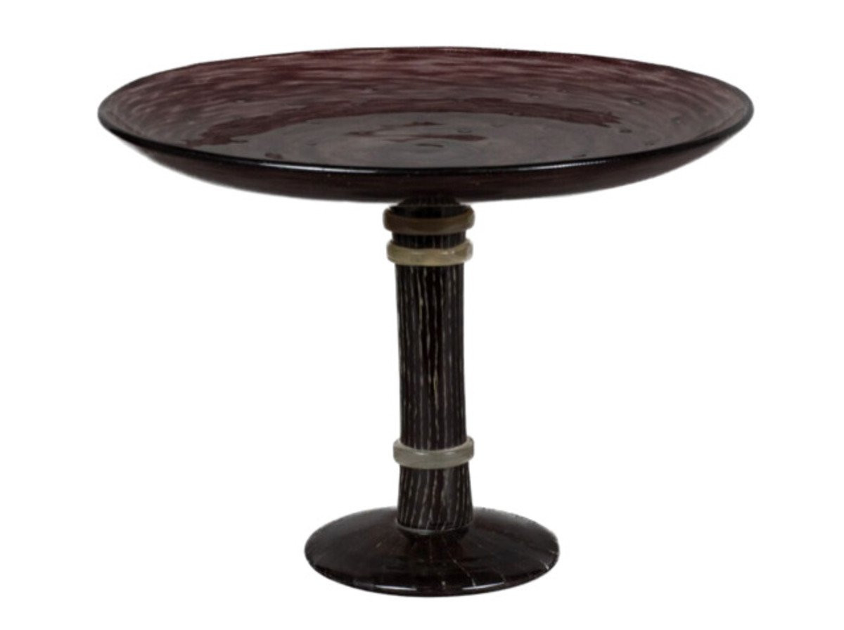 Circa 1925  Charles Schneider Coupe sur pied verre -photo-4