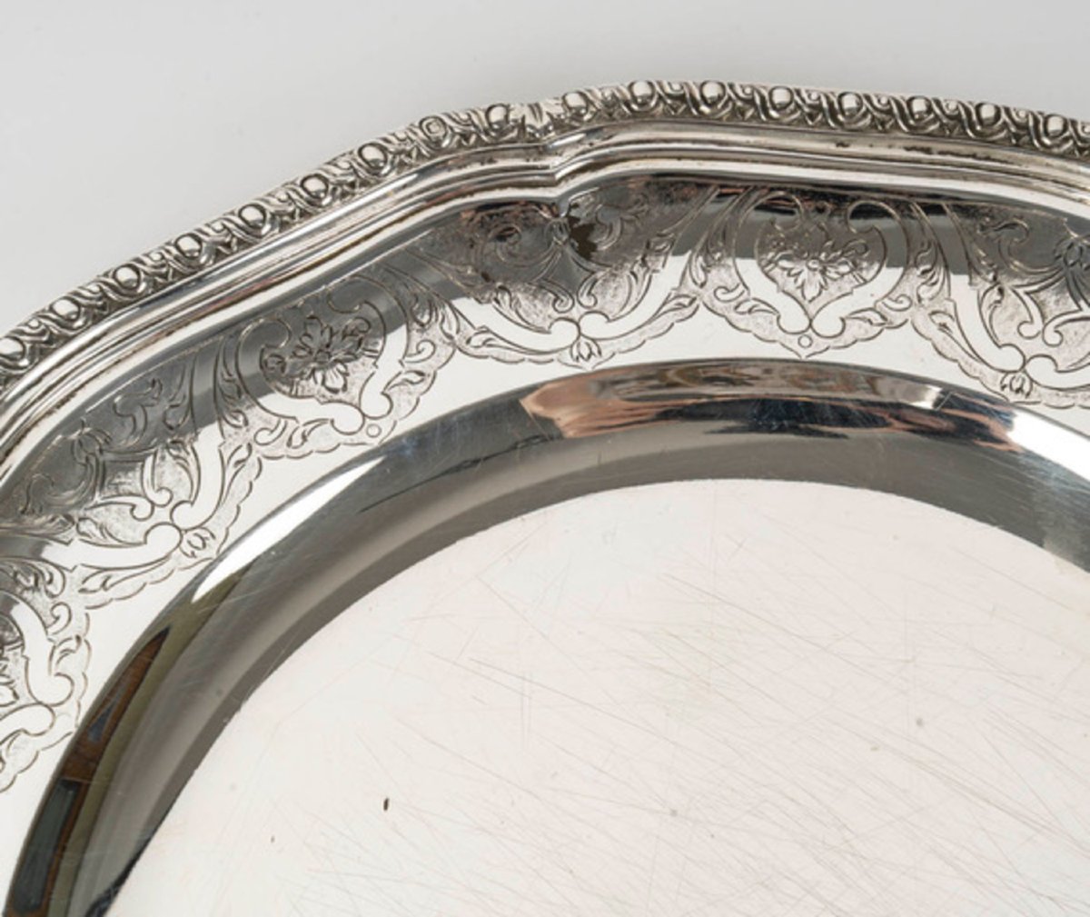 Puiforcat “elysée” Set Of 6 Solid Silver Plates.-photo-1