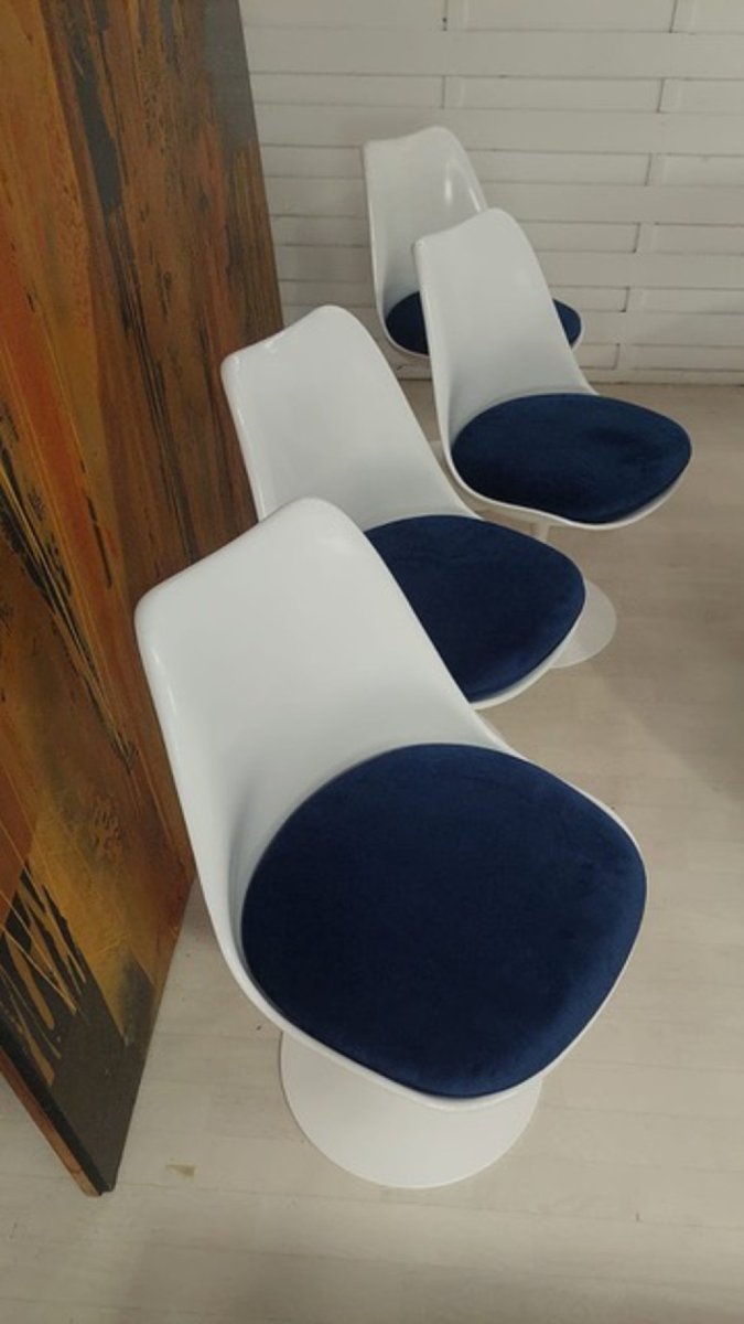 Eero Saarinen (1910-1961) & Knoll International (publisher) 4 Swivel Chairs-photo-3