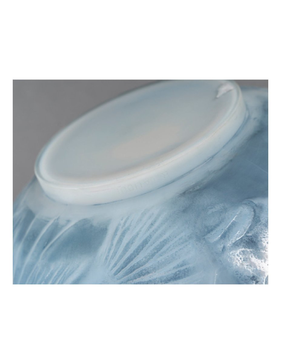 1924—rené Lalique, 'fish' Vase, Opalescent Glass-photo-3