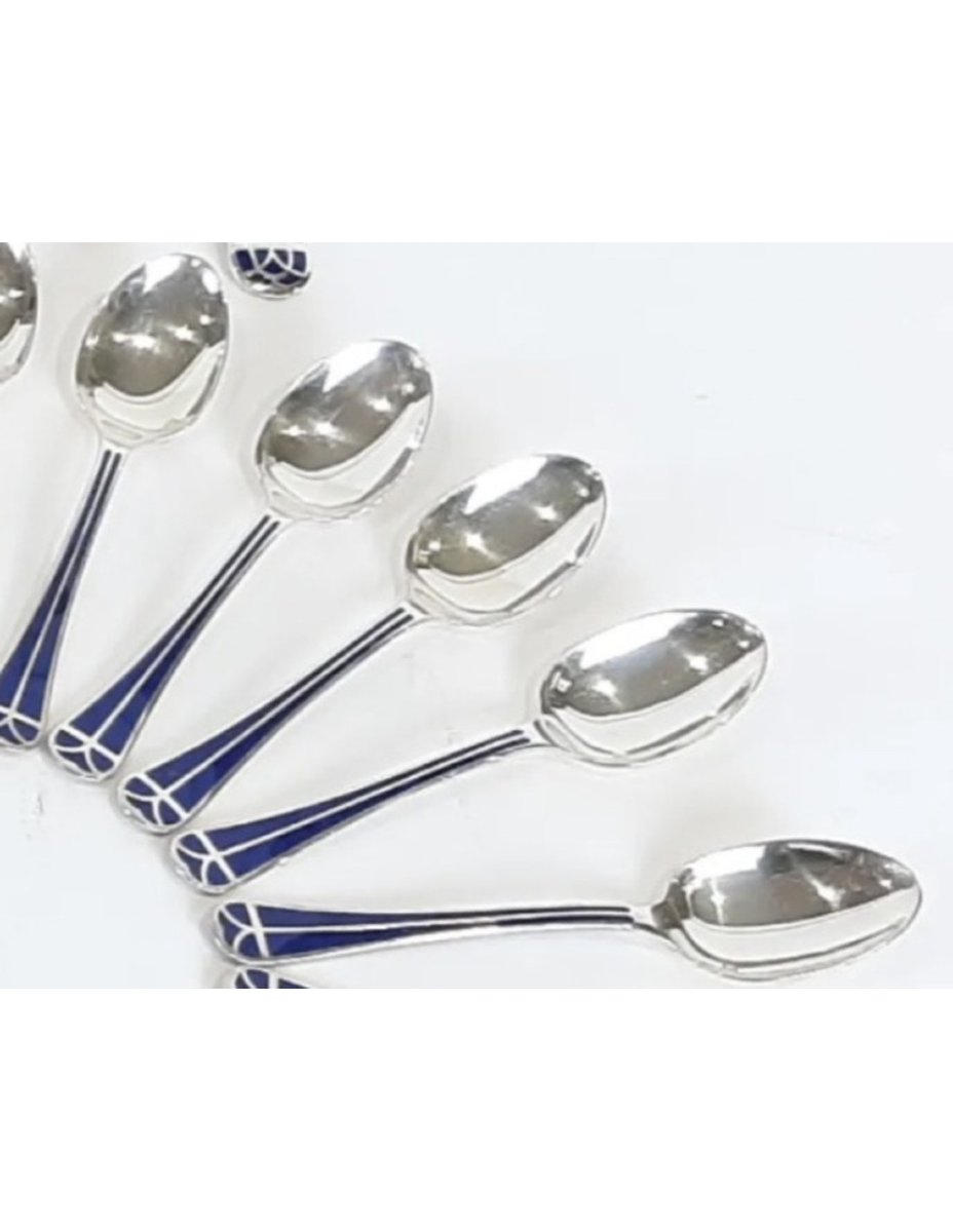 Christofle, 'talisman Blue Lacquer' 24-piece Cutlery Set-photo-1