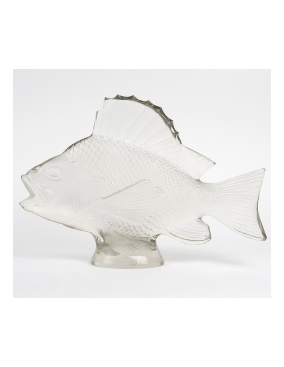 1922 - RENÉ LALIQUE Motif décoratif “Gros poisson algues”-photo-2
