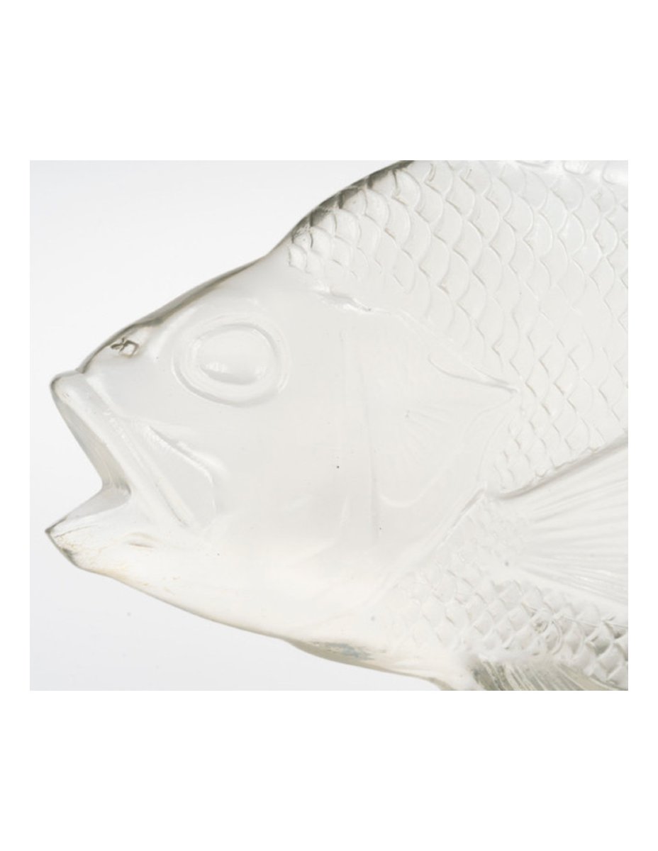 1922 - RENÉ LALIQUE Motif décoratif “Gros poisson algues”-photo-3