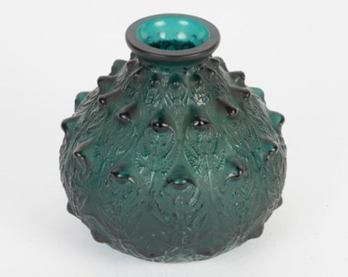 René Lalique 1912 +Vase Fougères teinté vert-photo-3
