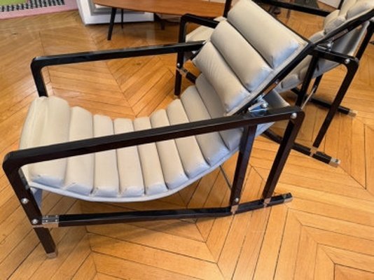 Eileen GRAY & ECART INTERNATIONAL (éditeur)   Paire de fauteuils « Transat », modèle original c-photo-2