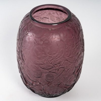 René Lalique : Vase "Monnaie du Pape"  teinté Améthyste -1914-photo-4