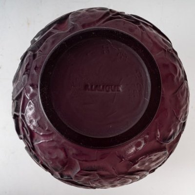 René Lalique : Vase "Monnaie du Pape"  teinté Améthyste -1914-photo-1