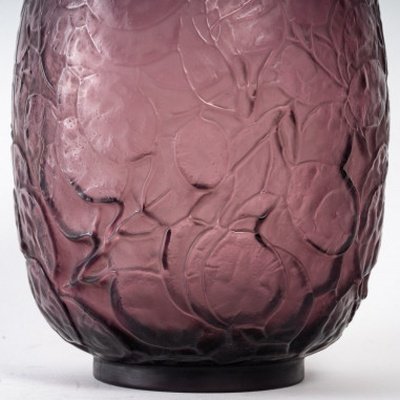 René Lalique : Vase "Monnaie du Pape"  teinté Améthyste -1914-photo-2