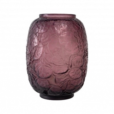 René Lalique : Vase "Monnaie du Pape"  teinté Améthyste -1914
