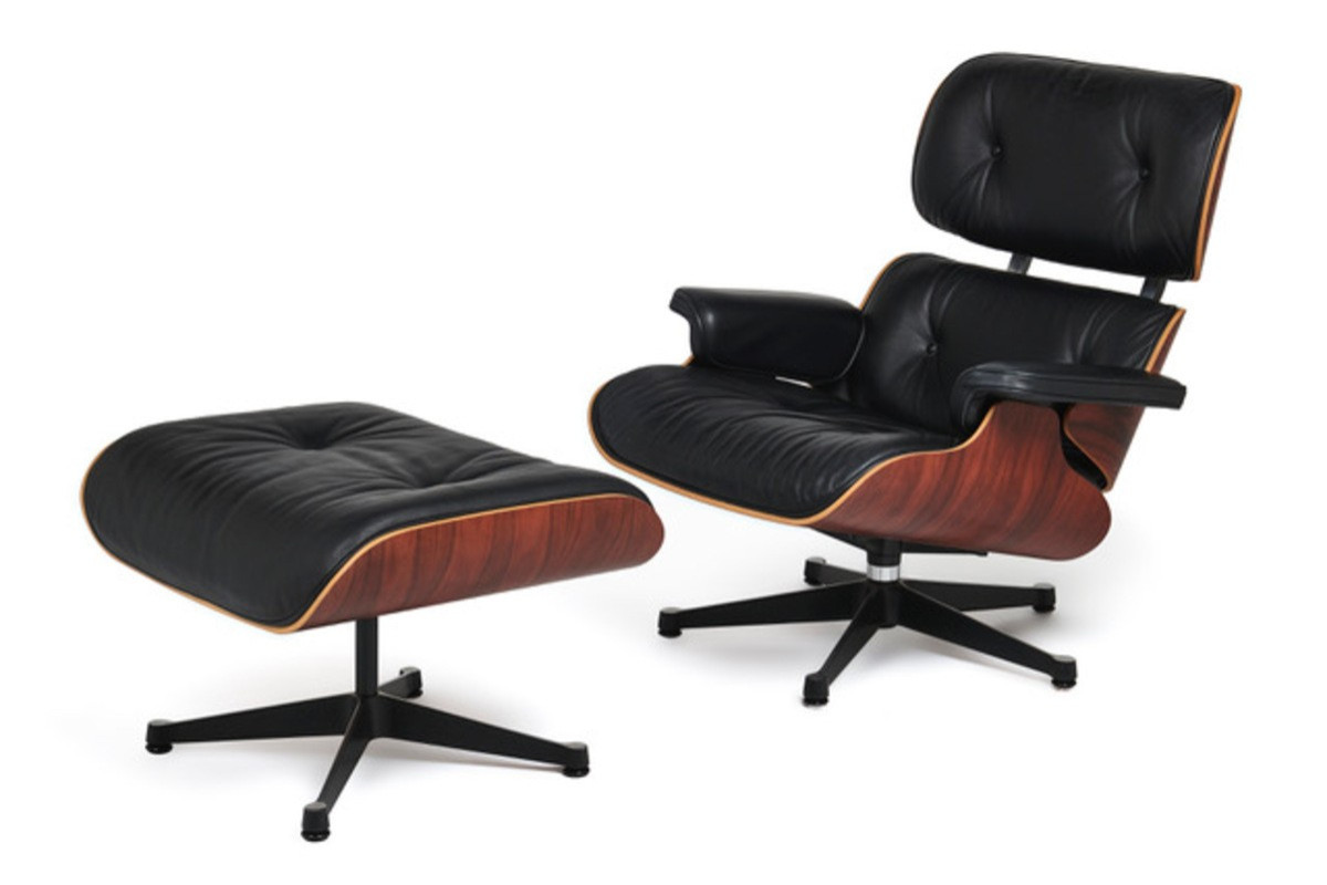 Charles & Ray EAMES,Fauteuil mod. 670 "Lounge chair" et son ottoman mod. 671 ,Édition Mobilier 