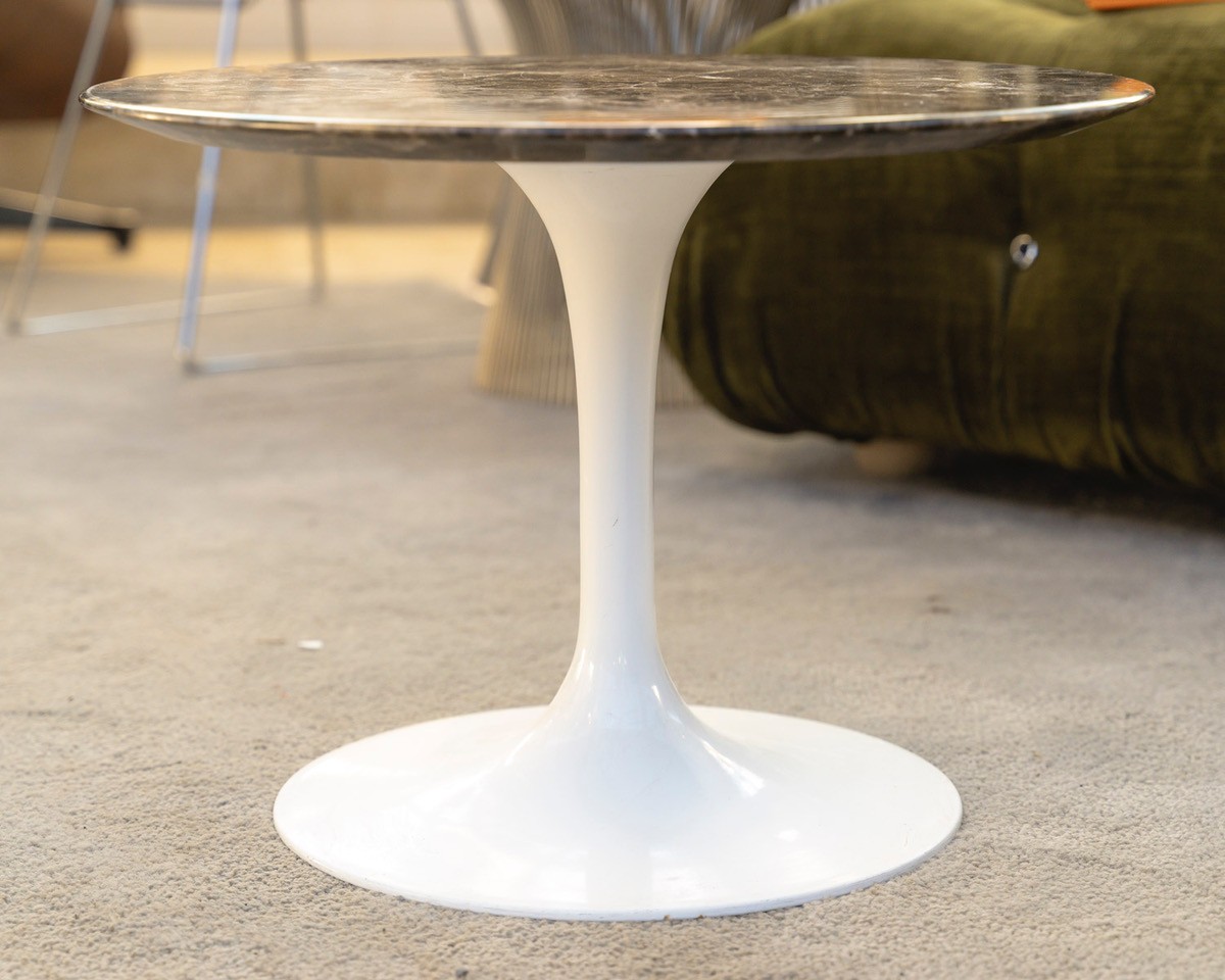 Eero Saarinen & Knoll, guéridon « tulipe » marbre "EMPERADOR", XXth-photo-2