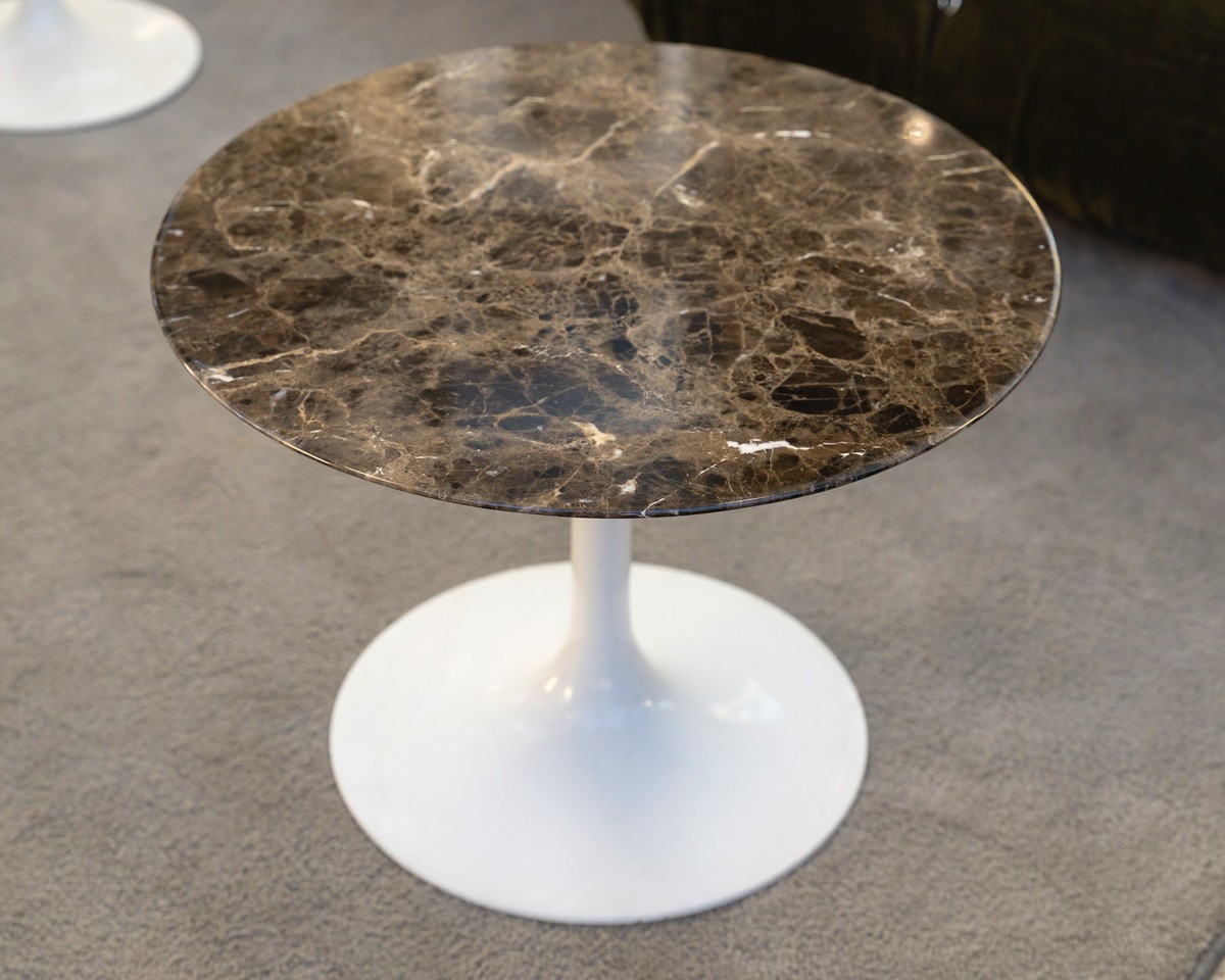 Eero Saarinen & Knoll, guéridon « tulipe » marbre "EMPERADOR", XXth-photo-3