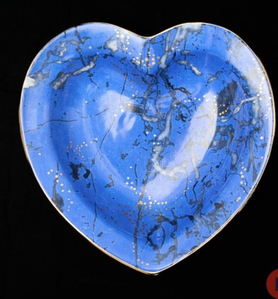 Christian Dior ,Vide poche en faïence bleue-photo-2