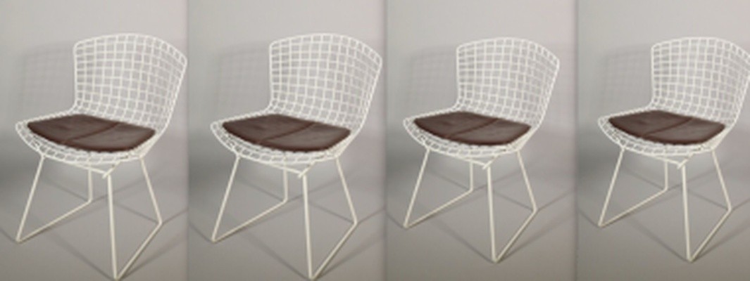 Harry Bertoia (1915–1978) For Knoll International, Publisher. 4 "diamond" Chairs