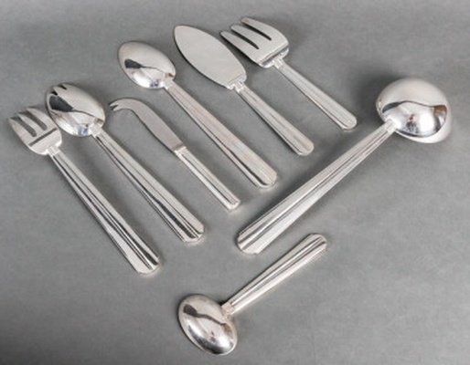 Jean E. Puiforcat – “Chantaco” Flatware Set, 71 Pieces-photo-6