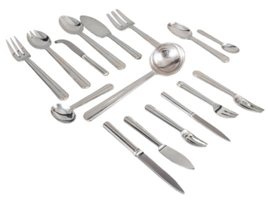Jean E. Puiforcat – “Chantaco” Flatware Set, 71 Pieces