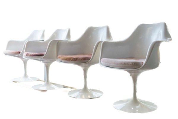 Eero Saarinen (1910–1961) & Knoll – Lot de 4 fauteuils Tulip-photo-2