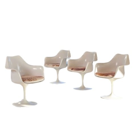 Eero Saarinen (1910–1961) & Knoll – Lot de 4 fauteuils Tulip-photo-3