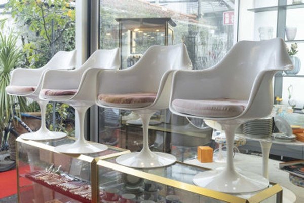 Eero Saarinen (1910–1961) & Knoll – Lot de 4 fauteuils Tulip-photo-3