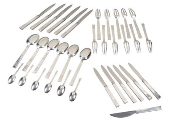 Jean-élysée Puiforcat (1897–1945) – “antibes” Solid Silver Service, 36 Pieces