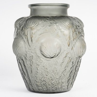 1926 – René Lalique – Domrémy Vase, Grey-tinted-photo-2