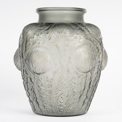 1926 – René Lalique – Domrémy Vase, Grey-tinted-photo-3