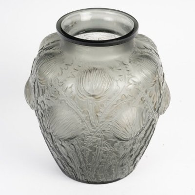 1926 – René Lalique – Domrémy Vase, Grey-tinted-photo-1