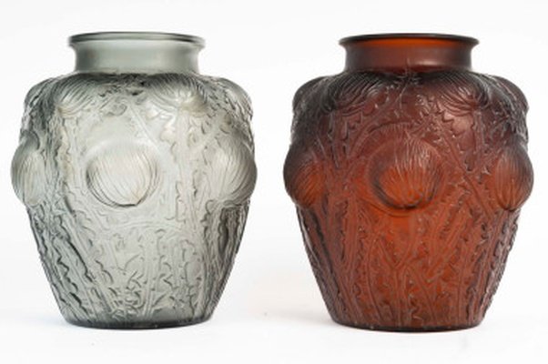 1926 – René Lalique – Domrémy Vase, Amber-red Tinted-photo-3