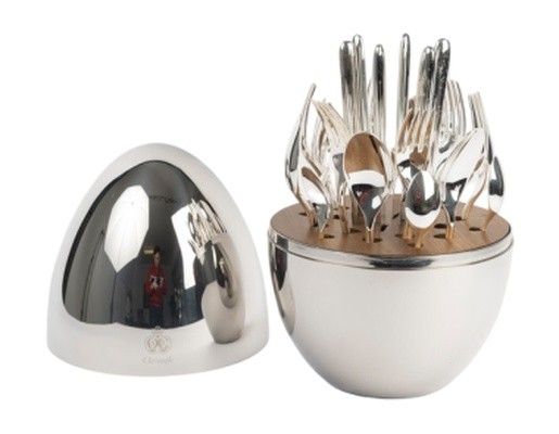 Mood – 6-person Set (24 Pieces) In Silver-plated Metal With Case