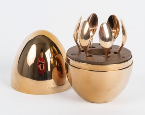 Christofle MOOD Coffee – Set of 6 Rose Gold Coffee Spoons-photo-3