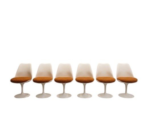 Eero Saarinen (1910–1961) & Knoll International (publisher): Set Of 6 "tulip" Chairs